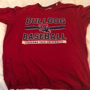 Louisiana Tech baseball tee XL adidas